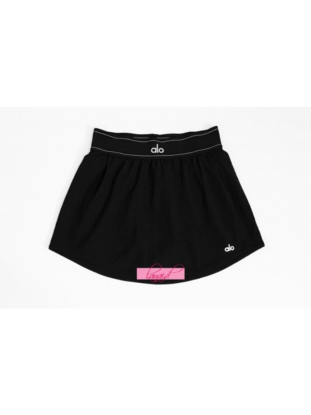 Alo Match Point Tennis Skirt Black Athletic Active Shorts Sports Mini Skort M - Picture 10 of 15